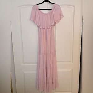 Forever 21 Pink Maxi Tiered Dress